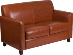 HERCULES Diplomat Series Cognac Leather Loveseat - By Flash Furniture - Madison Seating