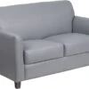 HERCULES Diplomat Series Gray Leather Loveseat - By Flash Furniture - Madison Seating 1 HERCULES Diplomat Series Gray Leather Loveseat - By Flash Furniture - Madison Seating -Furniture Sales Store HERCULES Diplomat Series Gray Leather Loveseat by Flash Furniture