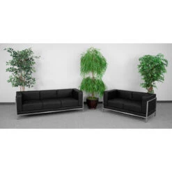 HERCULES Imagination Series Black Leather Sofa & Loveseat Set - By Flash Furniture - Madison Seating