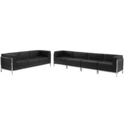 HERCULES Imagination Series Black Leather Sofa Set, 5 Pieces - By Flash Furniture - Madison Seating