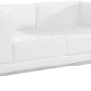 HERCULES Imagination Series Contemporary Melrose White Leather Loveseat With Encasing Frame - By Flash Furniture - Madison Seating -Furniture Sales Store HERCULES Imagination Series Contemporary Melrose White Leather Loveseat with Encasing Frame by Flash Furniture