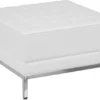 HERCULES Imagination Series Melrose White Leather Ottoman - By Flash Furniture - Madison Seating -Furniture Sales Store HERCULES Imagination Series Melrose White Leather Ottoman by Flash Furniture