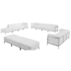 HERCULES Imagination Series Melrose White Leather Sofa, Lounge & Ottoman Set, 12 Pieces - By Flash Furniture - Madison Seating -Furniture Sales Store HERCULES Imagination Series Melrose White Leather Sofa Lounge Ottoman Set 12 Pieces by Flash Furniture