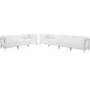 HERCULES Imagination Series Melrose White Leather Sofa Set, 5 Pieces - By Flash Furniture - Madison Seating