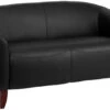 HERCULES Imperial Series Black Leather Loveseat - By Flash Furniture - Madison Seating