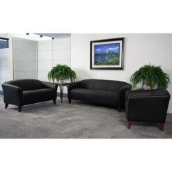 HERCULES Imperial Series Black Leather Loveseat - By Flash Furniture - Madison Seating -Furniture Sales Store HERCULES Imperial Series Black Leather Loveseat by Flash Furniture 2