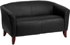 HERCULES Imperial Series Black Leather Loveseat - By Flash Furniture - Madison Seating