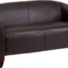 HERCULES Imperial Series Brown Leather Loveseat - By Flash Furniture - Madison Seating