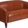 HERCULES Imperial Series Cognac Leather Loveseat - By Flash Furniture - Madison Seating -Furniture Sales Store HERCULES Imperial Series Cognac Leather Loveseat by Flash Furniture
