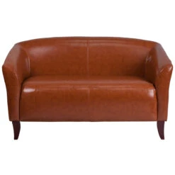 HERCULES Imperial Series Cognac Leather Loveseat - By Flash Furniture - Madison Seating -Furniture Sales Store HERCULES Imperial Series Cognac Leather Loveseat by Flash Furniture 2