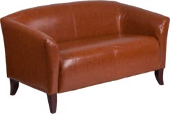 HERCULES Imperial Series Cognac Leather Loveseat - By Flash Furniture - Madison Seating