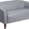HERCULES Imperial Series Gray Leather Loveseat - By Flash Furniture - Madison Seating -Furniture Sales Store HERCULES Imperial Series Gray Leather Loveseat by Flash Furniture