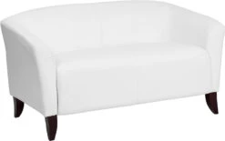 HERCULES Imperial Series White Leather Loveseat - By Flash Furniture - Madison Seating
