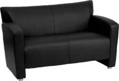 HERCULES Majesty Series Black Leather Loveseat - By Flash Furniture - Madison Seating