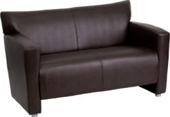 HERCULES Majesty Series Brown Leather Loveseat - By Flash Furniture - Madison Seating