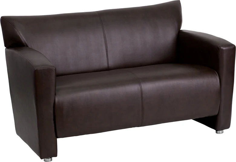 HERCULES Majesty Series Brown Leather Loveseat - By Flash Furniture - Madison Seating 3 HERCULES Majesty Series Brown Leather Loveseat - By Flash Furniture - Madison Seating
