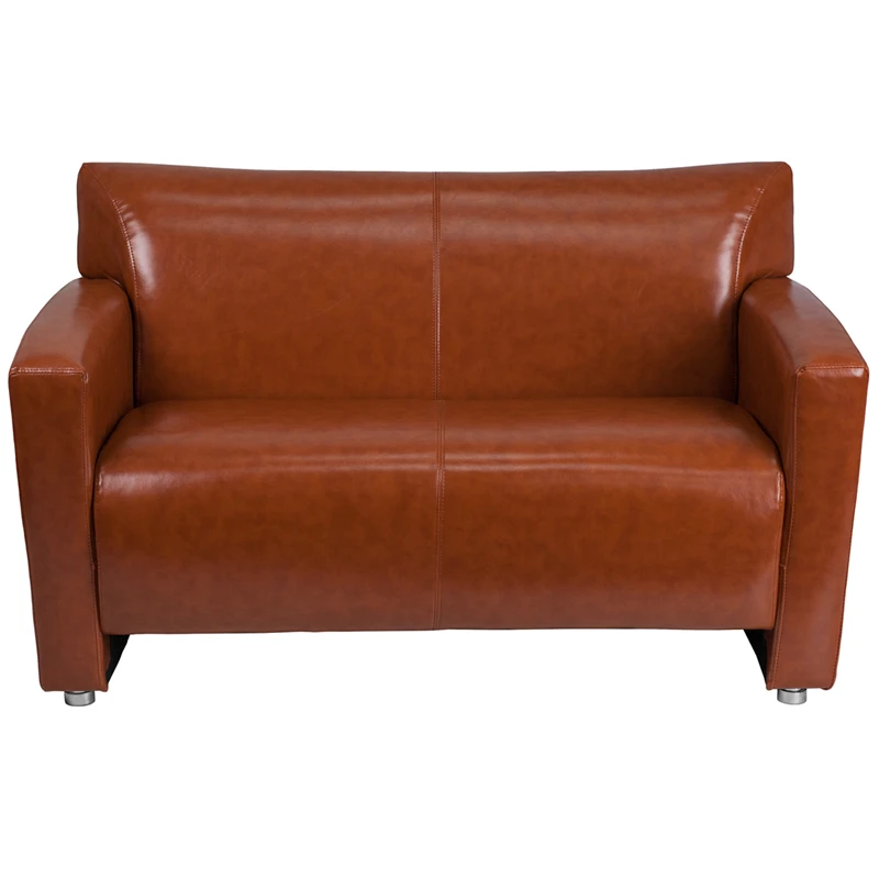HERCULES Majesty Series Cognac Leather Loveseat - By Flash Furniture - Madison Seating 5 HERCULES Majesty Series Cognac Leather Loveseat - By Flash Furniture - Madison Seating - Image 3