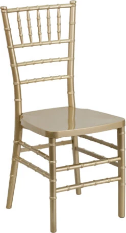 HERCULES PREMIUM Series Gold Resin Stacking Chiavari Chair - By Flash Furniture - Madison Seating