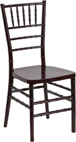 HERCULES PREMIUM Series Mahogany Resin Stacking Chiavari Chair - By Flash Furniture - Madison Seating