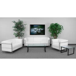 HERCULES Regal Series Contemporary Melrose White Leather Loveseat With Encasing Frame - By Flash Furniture - Madison Seating 7 HERCULES Regal Series Contemporary Melrose White Leather Loveseat With Encasing Frame - By Flash Furniture - Madison Seating -Furniture Sales Store HERCULES Regal Series Contemporary Melrose White Leather Loveseat with Encasing Frame by Flash Furniture 2