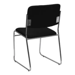 HERCULES Series 1000 Lb. Capacity Black Fabric High Density Stacking Chair With Chrome Sled Base - By Flash Furniture - Madison Seating -Furniture Sales Store HERCULES Series 1000 lb. Capacity Black Fabric High Density Stacking Chair with Chrome Sled Base by Flash Furniture 4