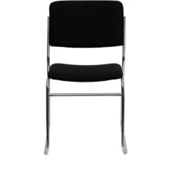 HERCULES Series 1000 Lb. Capacity Black Fabric High Density Stacking Chair With Chrome Sled Base - By Flash Furniture - Madison Seating -Furniture Sales Store HERCULES Series 1000 lb. Capacity Black Fabric High Density Stacking Chair with Chrome Sled Base by Flash Furniture 5
