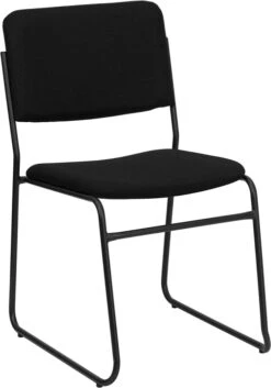 HERCULES Series 1000 Lb. Capacity High Density Black Fabric Stacking Chair With Sled Base - By Flash Furniture - Madison Seating