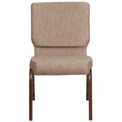 HERCULES Series 18.5''W Stacking Church Chair In Beige Fabric - Copper Vein Frame - By Flash Furniture - Madison Seating -Furniture Sales Store HERCULES Series 18.5W Stacking Church Chair in Beige Fabric Copper Vein Frame by Flash Furniture 3