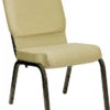 HERCULES Series 18.5''W Stacking Church Chair In Beige Patterned Fabric - Gold Vein Frame - By Flash Furniture - Madison Seating -Furniture Sales Store HERCULES Series 18.5W Stacking Church Chair in Beige Patterned Fabric Gold Vein Frame by Flash Furniture