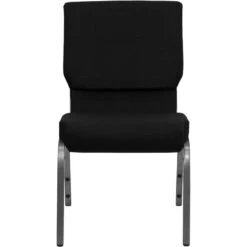 HERCULES Series 18.5''W Stacking Church Chair In Black Fabric - Silver Vein Frame - By Flash Furniture - Madison Seating -Furniture Sales Store HERCULES Series 18.5W Stacking Church Chair in Black Fabric Silver Vein Frame by Flash Furniture 6
