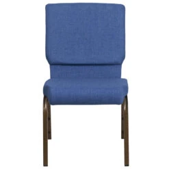 HERCULES Series 18.5''W Stacking Church Chair In Blue Fabric - Gold Vein Frame - By Flash Furniture - Madison Seating -Furniture Sales Store HERCULES Series 18.5W Stacking Church Chair in Blue Fabric Gold Vein Frame by Flash Furniture 3