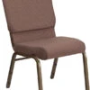 HERCULES Series 18.5''W Stacking Church Chair In Brown Dot Fabric - Gold Vein Frame - By Flash Furniture - Madison Seating 1 HERCULES Series 18.5''W Stacking Church Chair In Brown Dot Fabric - Gold Vein Frame - By Flash Furniture - Madison Seating -Furniture Sales Store HERCULES Series 18.5W Stacking Church Chair in Brown Dot Fabric Gold Vein Frame by Flash Furniture