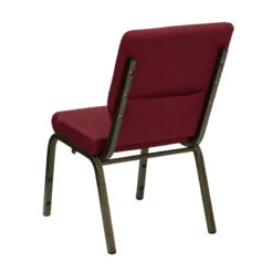 HERCULES Series 18.5''W Stacking Church Chair In Burgundy Fabric - Gold Vein Frame - By Flash Furniture - Madison Seating -Furniture Sales Store HERCULES Series 18.5W Stacking Church Chair in Burgundy Fabric Gold Vein Frame by Flash Furniture 5