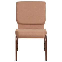 HERCULES Series 18.5''W Stacking Church Chair In Caramel Fabric - Copper Vein Frame - By Flash Furniture - Madison Seating -Furniture Sales Store HERCULES Series 18.5W Stacking Church Chair in Caramel Fabric Copper Vein Frame by Flash Furniture 3