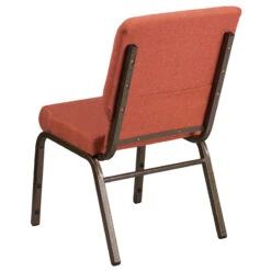 HERCULES Series 18.5''W Stacking Church Chair In Cinnamon Fabric - Gold Vein Frame - By Flash Furniture - Madison Seating -Furniture Sales Store HERCULES Series 18.5W Stacking Church Chair in Cinnamon Fabric Gold Vein Frame by Flash Furniture 2