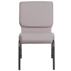 HERCULES Series 18.5''W Stacking Church Chair In Gray Dot Fabric - Silver Vein Frame - By Flash Furniture - Madison Seating -Furniture Sales Store HERCULES Series 18.5W Stacking Church Chair in Gray Dot Fabric Silver Vein Frame by Flash Furniture 3