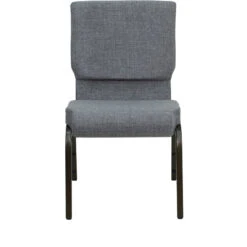 HERCULES Series 18.5''W Stacking Church Chair In Gray Fabric - Gold Vein Frame - By Flash Furniture - Madison Seating -Furniture Sales Store HERCULES Series 18.5W Stacking Church Chair in Gray Fabric Gold Vein Frame by Flash Furniture 3