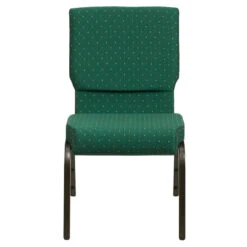 HERCULES Series 18.5''W Stacking Church Chair In Green Patterned Fabric - Gold Vein Frame - By Flash Furniture - Madison Seating -Furniture Sales Store HERCULES Series 18.5W Stacking Church Chair in Green Patterned Fabric Gold Vein Frame by Flash Furniture 7