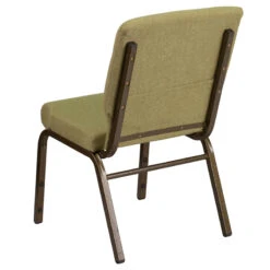 HERCULES Series 18.5''W Stacking Church Chair In Moss Green Fabric - Gold Vein Frame - By Flash Furniture - Madison Seating -Furniture Sales Store HERCULES Series 18.5W Stacking Church Chair in Moss Green Fabric Gold Vein Frame by Flash Furniture 2