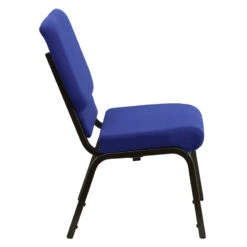 HERCULES Series 18.5''W Stacking Church Chair In Navy Blue Fabric - Gold Vein Frame - By Flash Furniture - Madison Seating -Furniture Sales Store HERCULES Series 18.5W Stacking Church Chair in Navy Blue Fabric Gold Vein Frame by Flash Furniture 2
