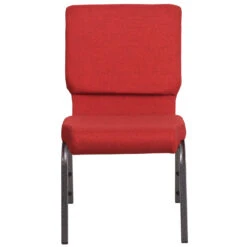 HERCULES Series 18.5''W Stacking Church Chair In Red Fabric - Silver Vein Frame - By Flash Furniture - Madison Seating -Furniture Sales Store HERCULES Series 18.5W Stacking Church Chair in Red Fabric Silver Vein Frame by Flash Furniture 3