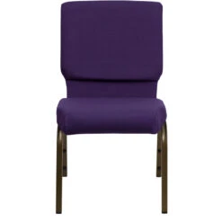 HERCULES Series 18.5''W Stacking Church Chair In Royal Purple Fabric - Gold Vein Frame - By Flash Furniture - Madison Seating -Furniture Sales Store HERCULES Series 18.5W Stacking Church Chair in Royal Purple Fabric Gold Vein Frame by Flash Furniture 3