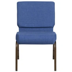 HERCULES Series 21''W Stacking Church Chair In Blue Fabric - Gold Vein Frame - By Flash Furniture - Madison Seating -Furniture Sales Store HERCULES Series 21W Stacking Church Chair in Blue Fabric Gold Vein Frame by Flash Furniture 3