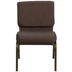 HERCULES Series 21''W Stacking Church Chair In Brown Fabric - Gold Vein Frame - By Flash Furniture - Madison Seating -Furniture Sales Store HERCULES Series 21W Stacking Church Chair in Brown Fabric Gold Vein Frame by Flash Furniture 6