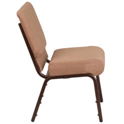 HERCULES Series 21''W Stacking Church Chair In Caramel Fabric - Copper Vein Frame - By Flash Furniture - Madison Seating -Furniture Sales Store HERCULES Series 21W Stacking Church Chair in Caramel Fabric Copper Vein Frame by Flash Furniture 1