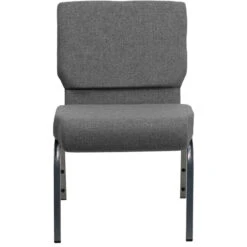 HERCULES Series 21''W Stacking Church Chair In Gray Fabric - Silver Vein Frame - By Flash Furniture - Madison Seating -Furniture Sales Store HERCULES Series 21W Stacking Church Chair in Gray Fabric Silver Vein Frame by Flash Furniture 3