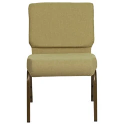 HERCULES Series 21''W Stacking Church Chair In Moss Green Fabric - Gold Vein Frame - By Flash Furniture - Madison Seating -Furniture Sales Store HERCULES Series 21W Stacking Church Chair in Moss Green Fabric Gold Vein Frame by Flash Furniture 3