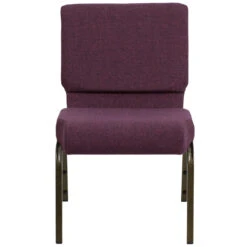 HERCULES Series 21''W Stacking Church Chair In Plum Fabric - Gold Vein Frame - By Flash Furniture - Madison Seating -Furniture Sales Store HERCULES Series 21W Stacking Church Chair in Plum Fabric Gold Vein Frame by Flash Furniture 3