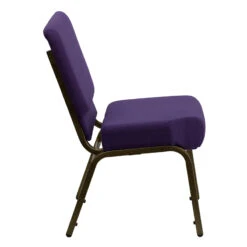 HERCULES Series 21''W Stacking Church Chair In Royal Purple Fabric - Gold Vein Frame - By Flash Furniture - Madison Seating -Furniture Sales Store HERCULES Series 21W Stacking Church Chair in Royal Purple Fabric Gold Vein Frame by Flash Furniture 1