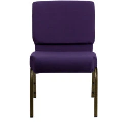 HERCULES Series 21''W Stacking Church Chair In Royal Purple Fabric - Gold Vein Frame - By Flash Furniture - Madison Seating -Furniture Sales Store HERCULES Series 21W Stacking Church Chair in Royal Purple Fabric Gold Vein Frame by Flash Furniture 3